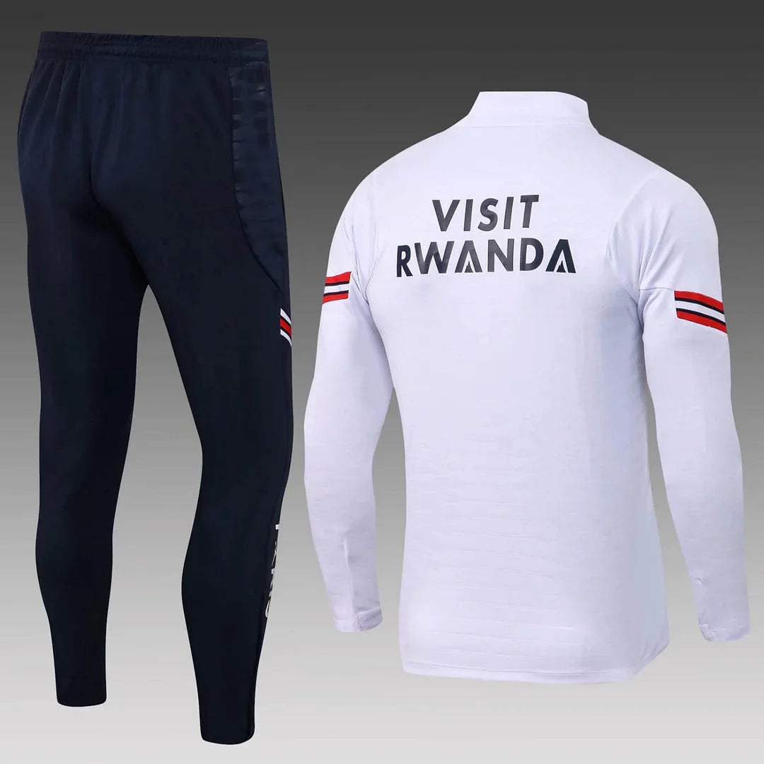 2021/2022 Psg Paris Saint-Germain Half-Pull White Tracksuit