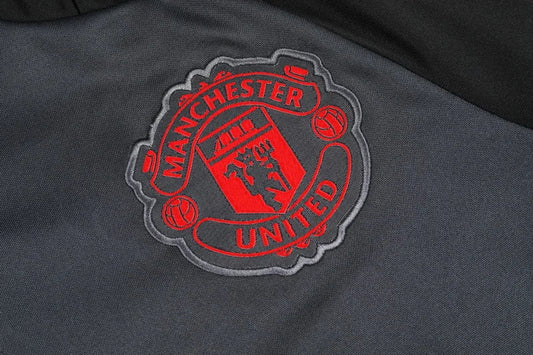 2024/2025 Manchester United Half-Pull Black Tracksuit