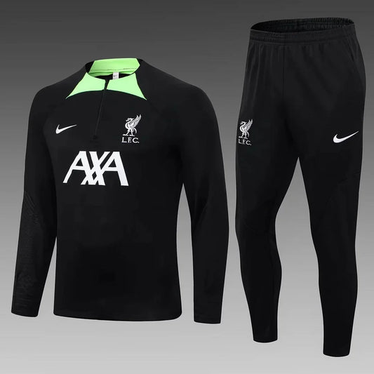 2023/2024 Liverpool Half-Pull Tracksuit Black