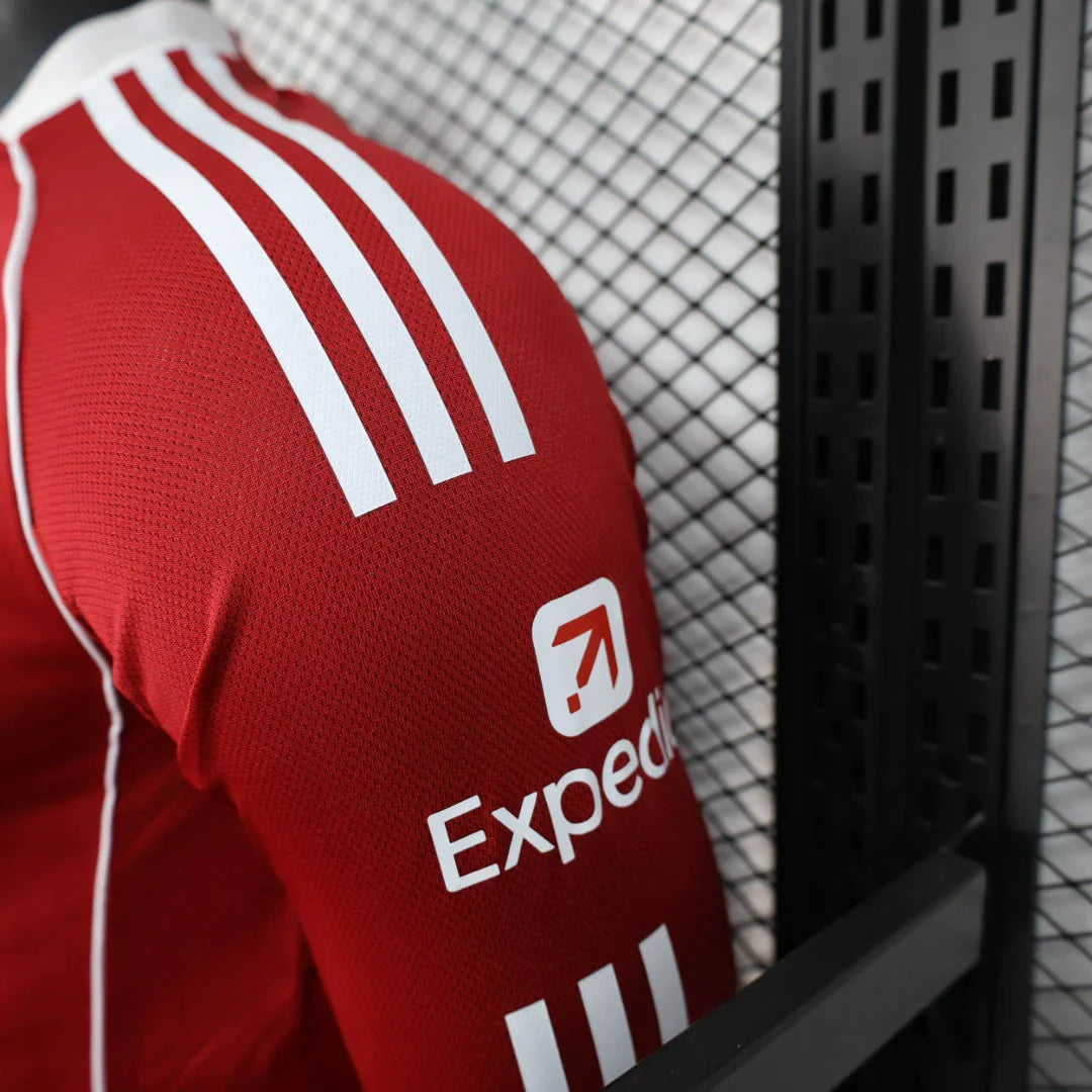 2025/2026 Player Version Long Sleeve Liverpool Home Football Shirt