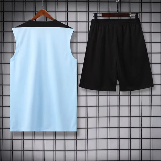 2024/2025 Barcelona Pre-match Training White Jersey+Shorts