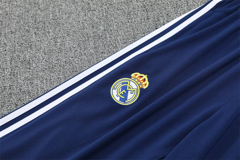 2025/2026 Real Madrid White Half-Pull Tracksuit