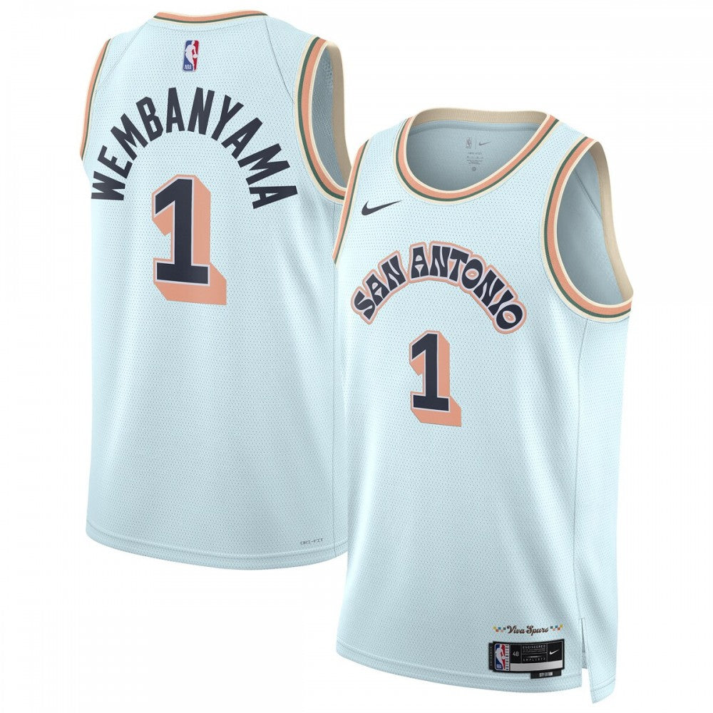 San Antonio Spurs Nike Unisex 2024/25 Custom Swingman Jersey - City Edition - Light Blue