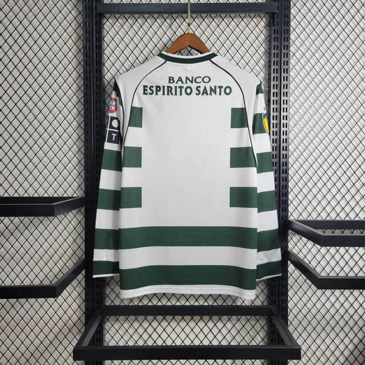 2001/2003 Retro Long Sleeve Sporting Lisbon Home Football Shirt
