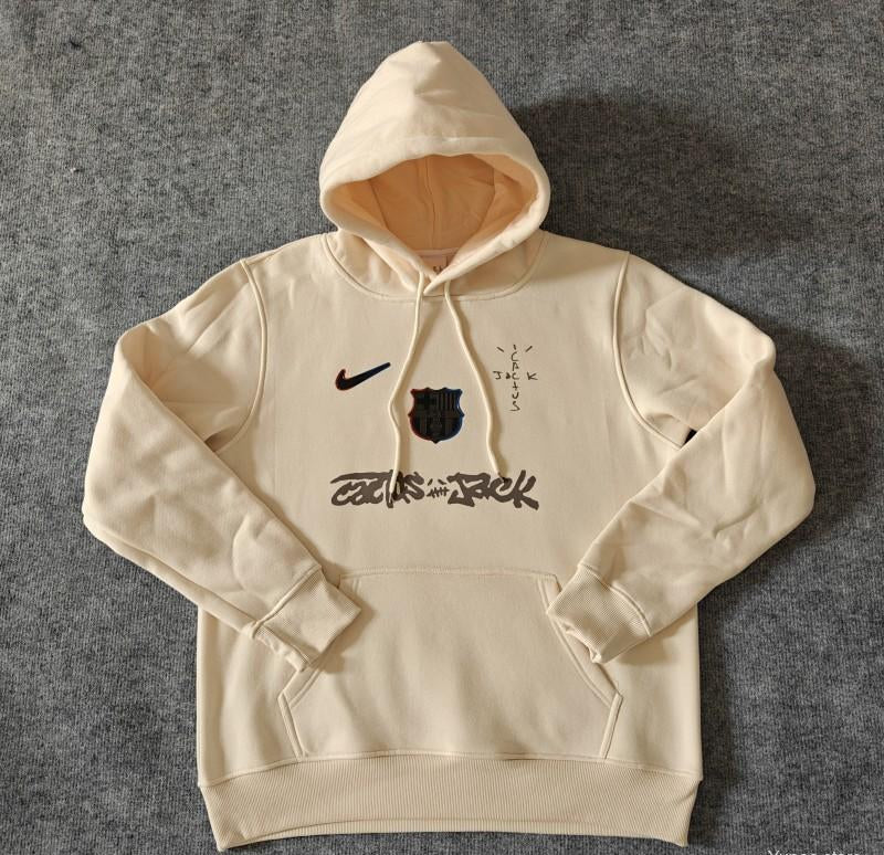 25/26 Barcelona Black Cactus Jack Hoodie Special Edition Beige