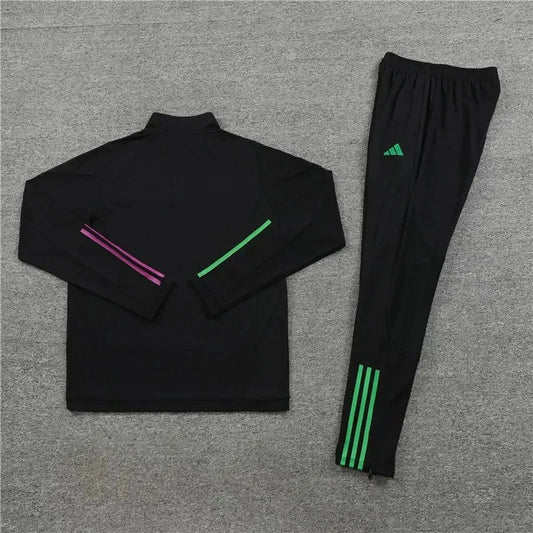 2023/2024 Bayern Munich Half-Pull Tracksuit Black Football Shirt
