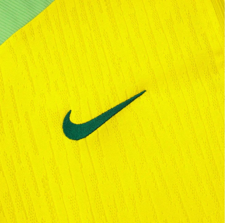 2025 Brazil Yellow and Dark Blue Half-Pull Tracksuit