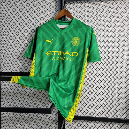 2023/2024 Manchester City Goalkeeper Green Football Shirt