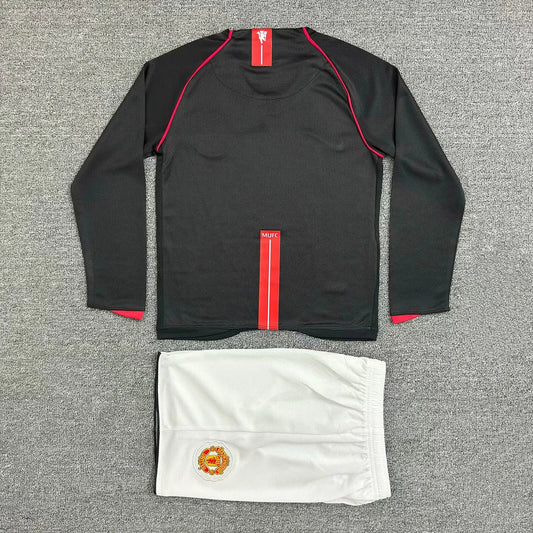 2007/2008 Retro Long Sleeve Manchester United Away Football Shirt Kids Size