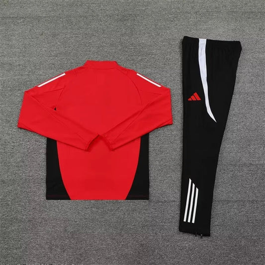 2024/2025 Manchester United Half-Pull Red Tracksuit
