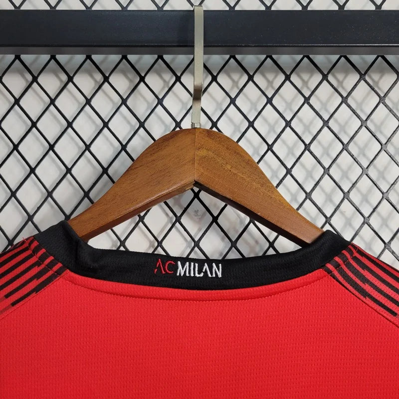 2023/2024 Long Sleeve AC Milan Home Football Shirt