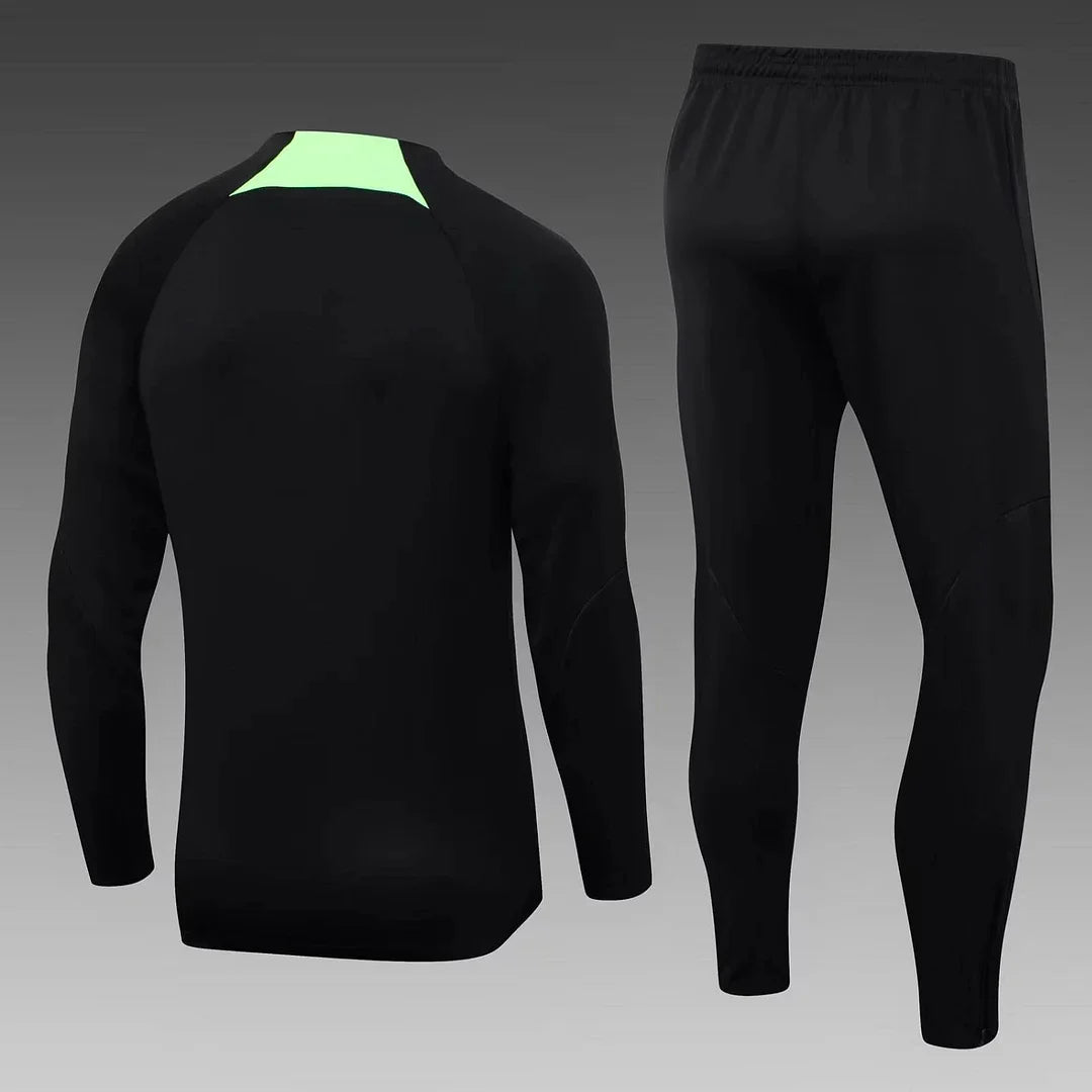 2023/2024 Liverpool Half-Pull Tracksuit Black