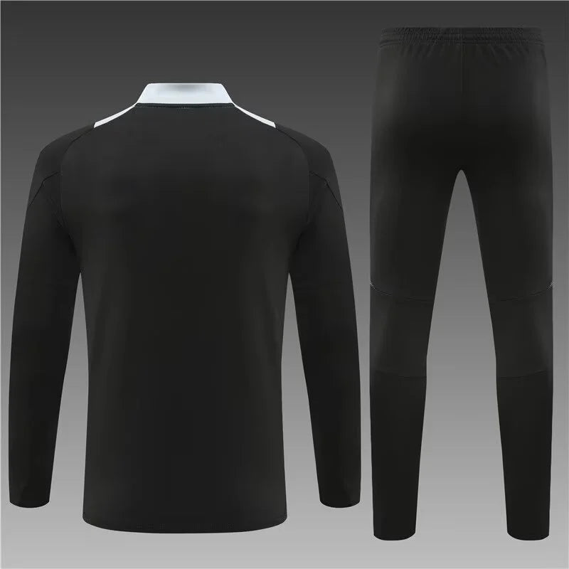 2024/2025 Manchester United Half-Pull Black Tracksuit