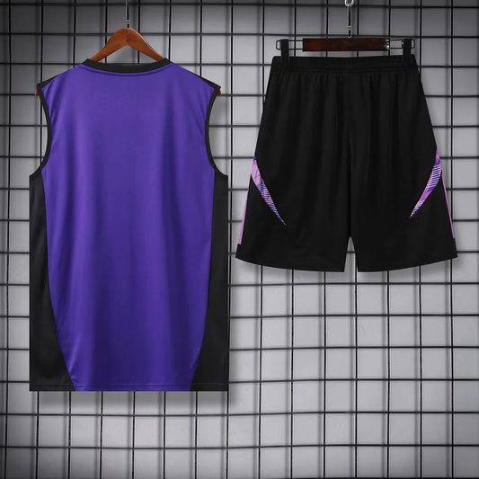 2024 Germany pre-match training Purple Jersey+Shorts