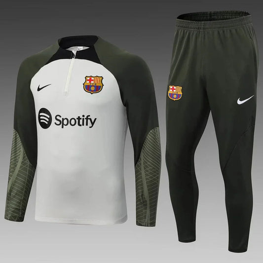 2023/2024 Barcelona Half-Pull Green Tracksuit
