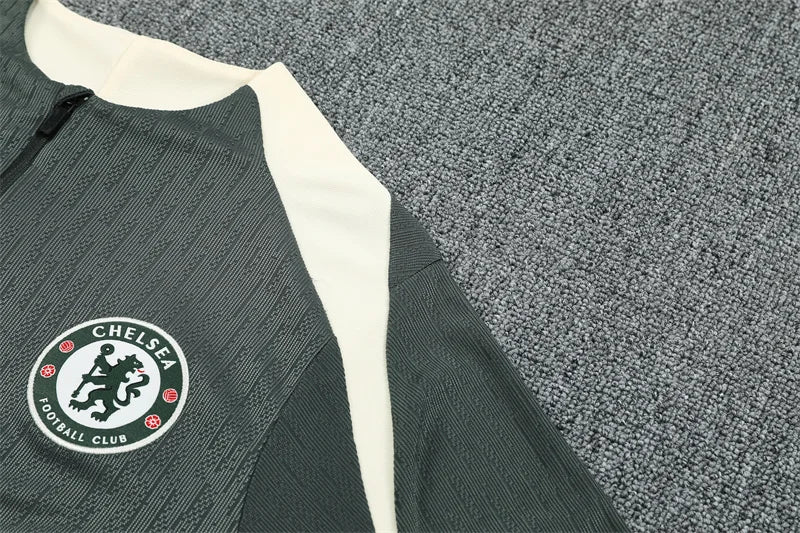 2025/2026 Chelsea Half-Pull Grey Tracksuit
