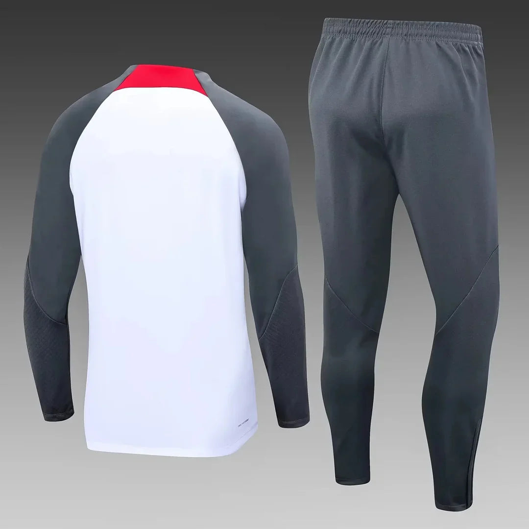 2023/2024 Liverpool Half-Pull Grey Tracksuit