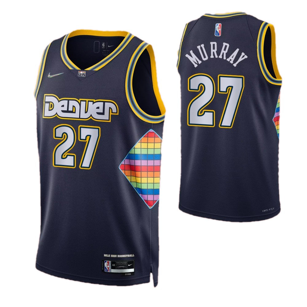 Denver Nuggets Nike 2021/22 Swingman Custom Jersey - City Edition - Navy