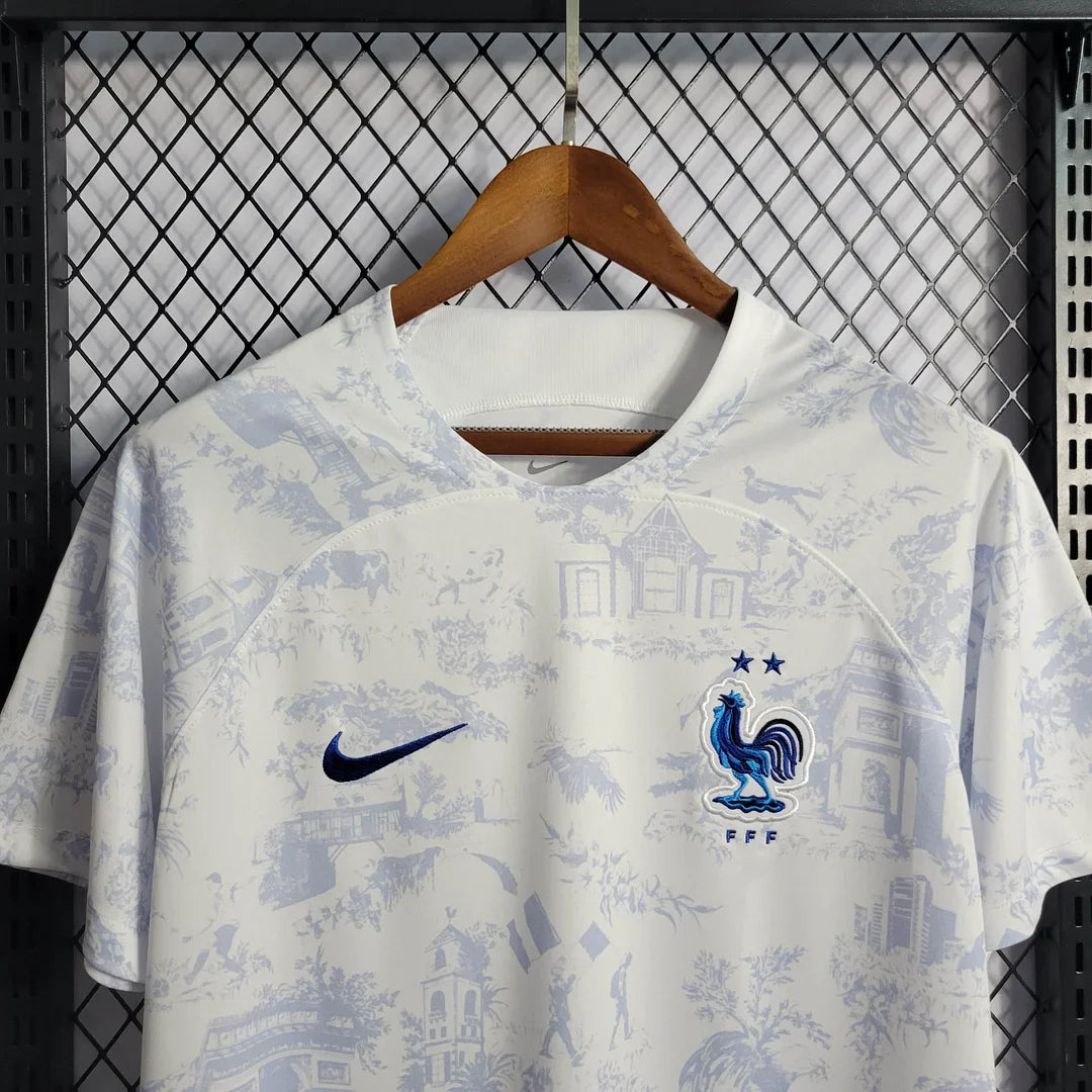 2022 FIFA World Cup France Away White Football Shirt