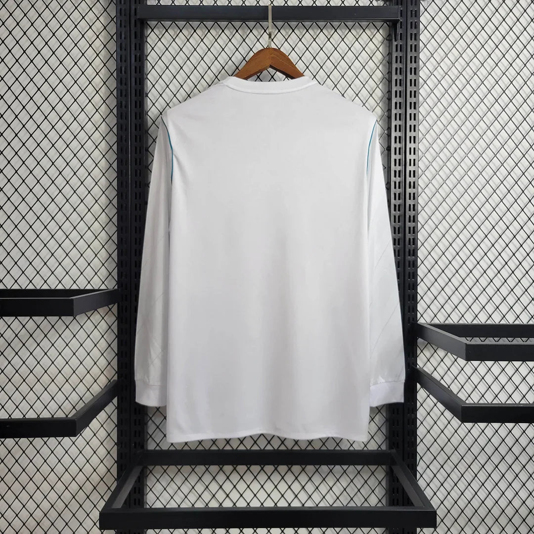 2017/2018 Retro Long Sleeve Real Madrid Home Football Shirt