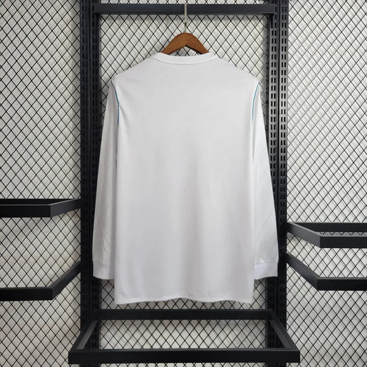 2017/2018 Retro Long Sleeve Real Madrid Home Football Shirt