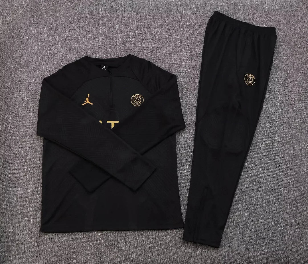 2022/2023 Psg Paris Saint-Germain Half-Pull Black Tracksuit
