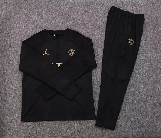 2022/2023 Psg Paris Saint-Germain Half-Pull Black Tracksuit