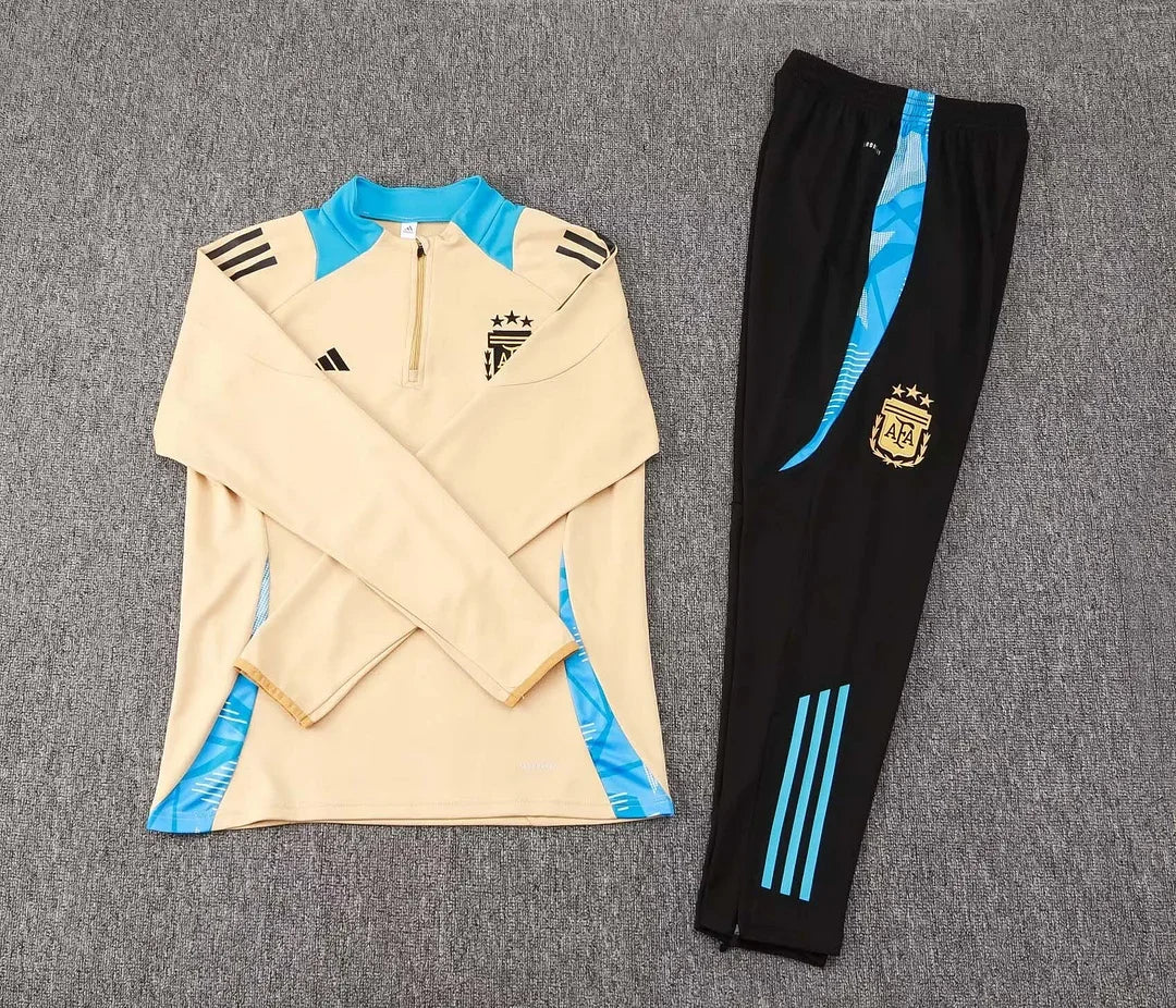 2024 Argentina Half-Pull Khaki Training Suit