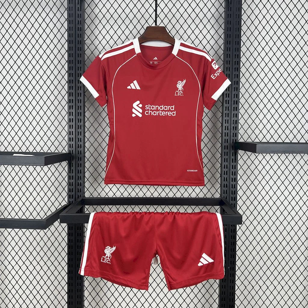 2025/2026 Liverpool Home Football Shirt Kids Size