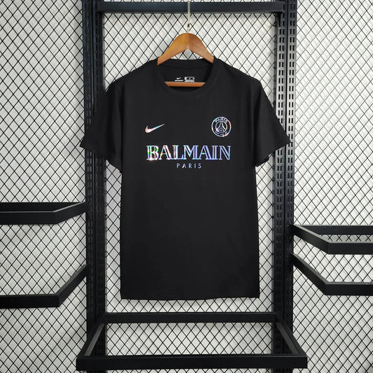 2023/2024 Paris Saint-Germain Black Balmain Shirt