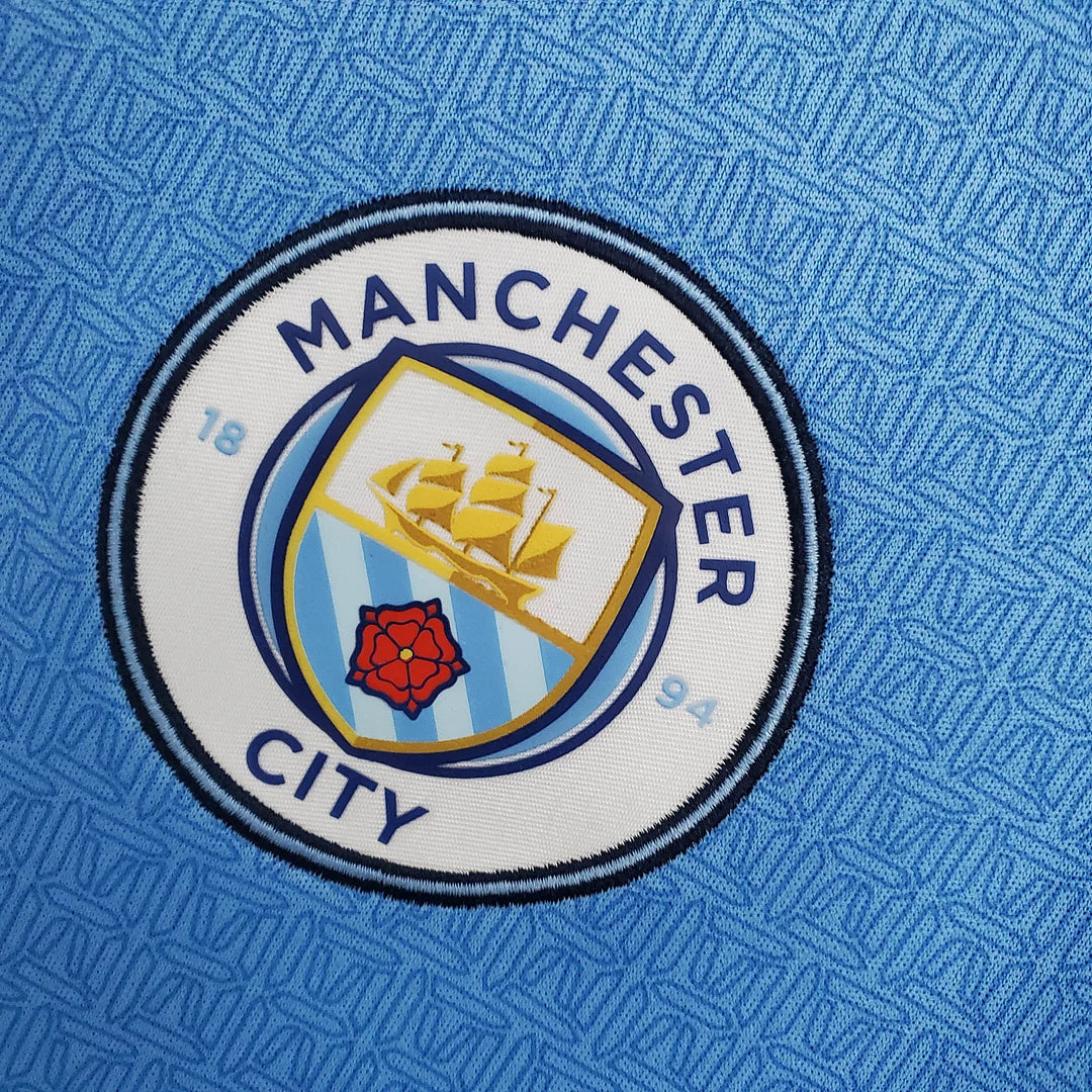 2021/2022 Retro Manchester City Home Football Shirt