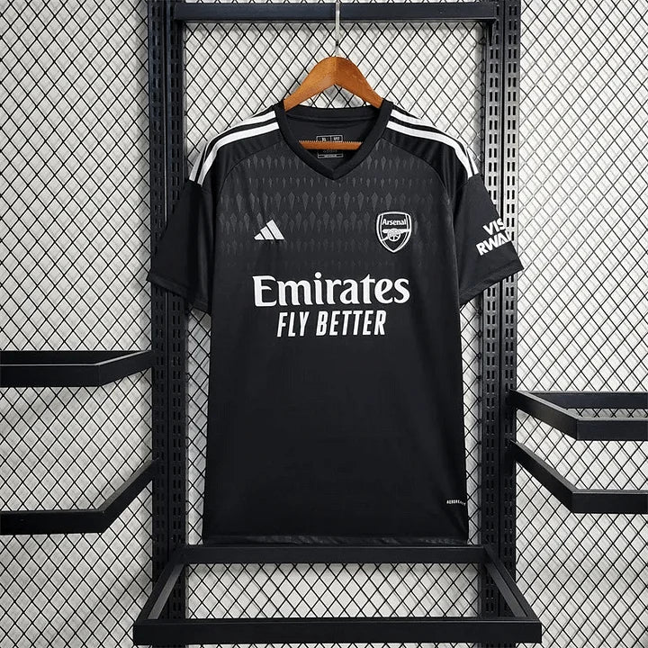 2023/2024 Arsenal Goalkeeper Black Football Shirt