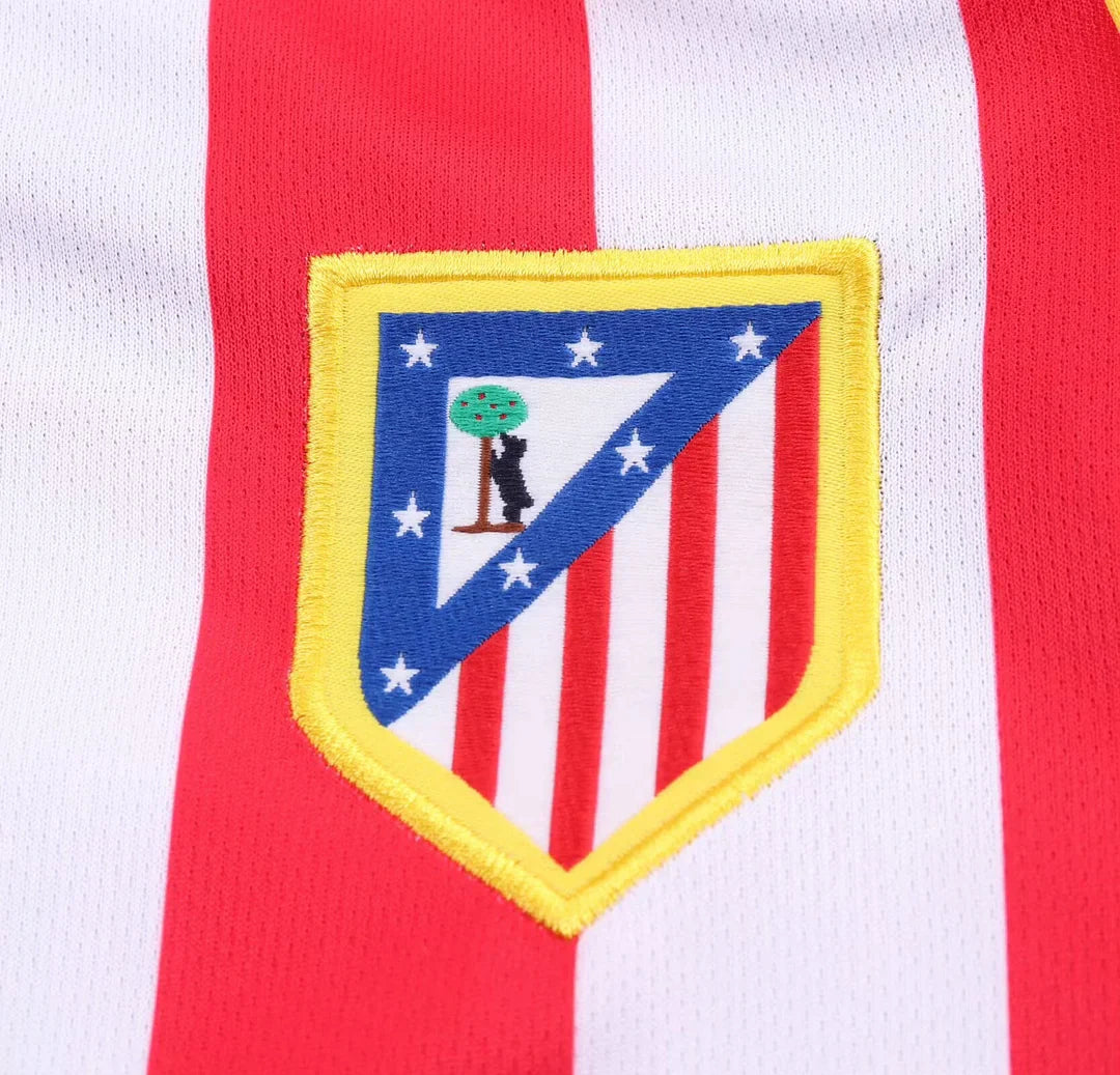 2004/2005 Retro Long Sleeve Atletico Madrid Home Football Shirt Kids Size