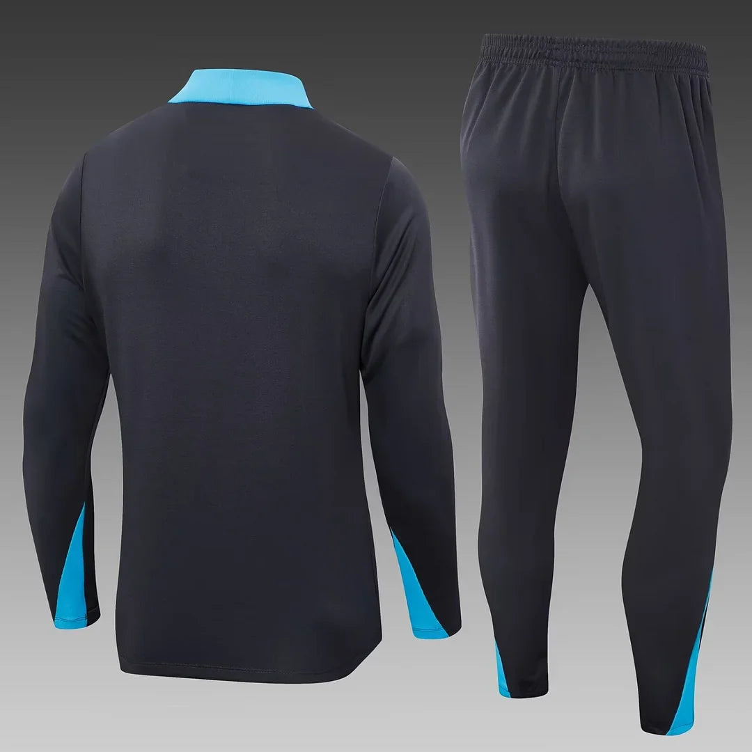 2024/2025 Tottenham Half-Pull Dark Grey Tracksuit