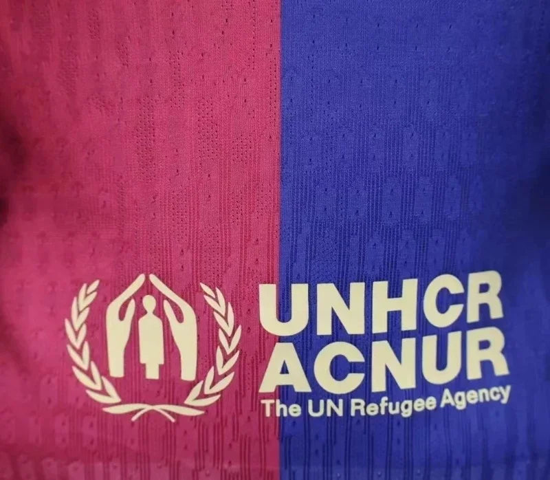 2024/2025 Long Sleeve Barcelona Home Football Shirt - Player Version