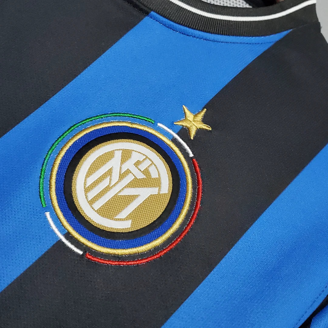 2009/2010 Retro Internazionale Milan Home UEFA Champions League Edition Football Shirt
