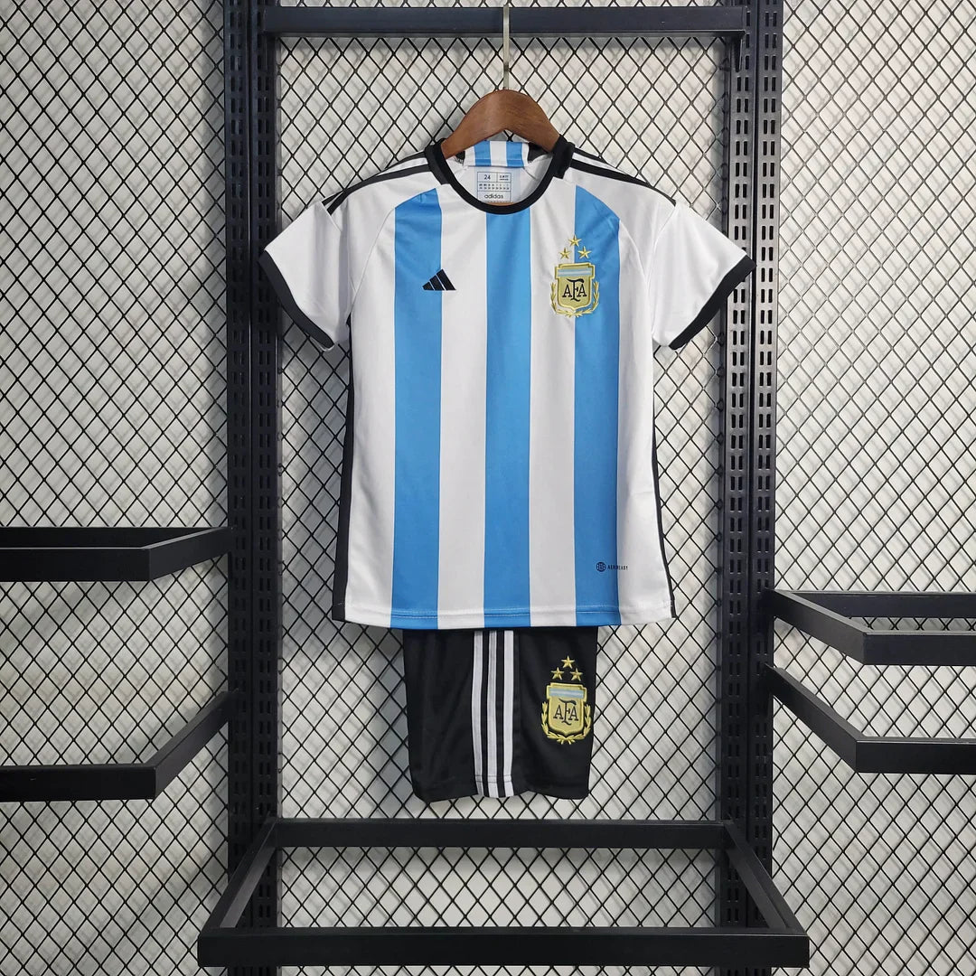 2022 Argentina Home Football Shirt Kids Size