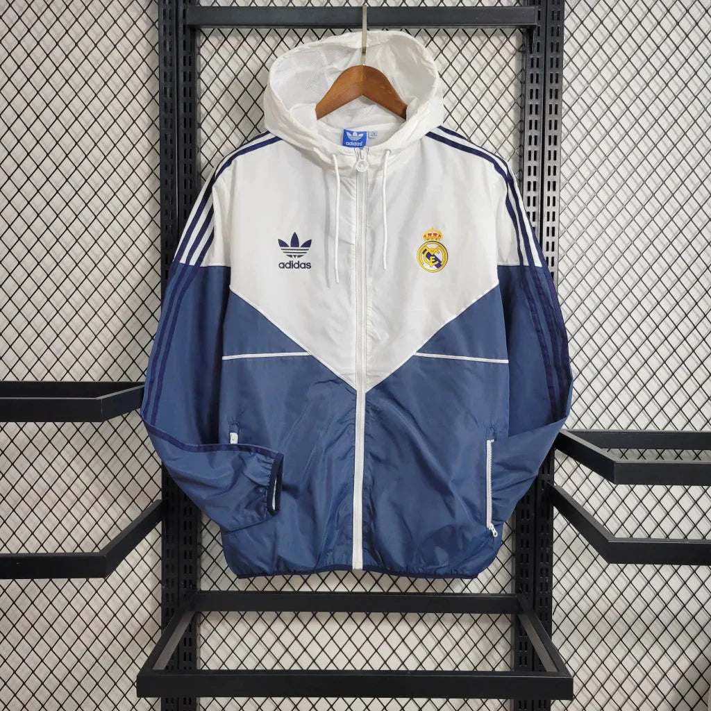 2023/2024 Real Madrid Windbreaker White Blue
