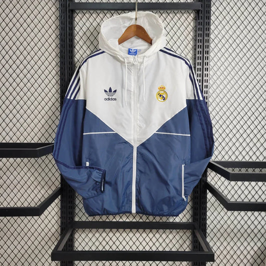 2023/2024 Real Madrid Windbreaker White Blue