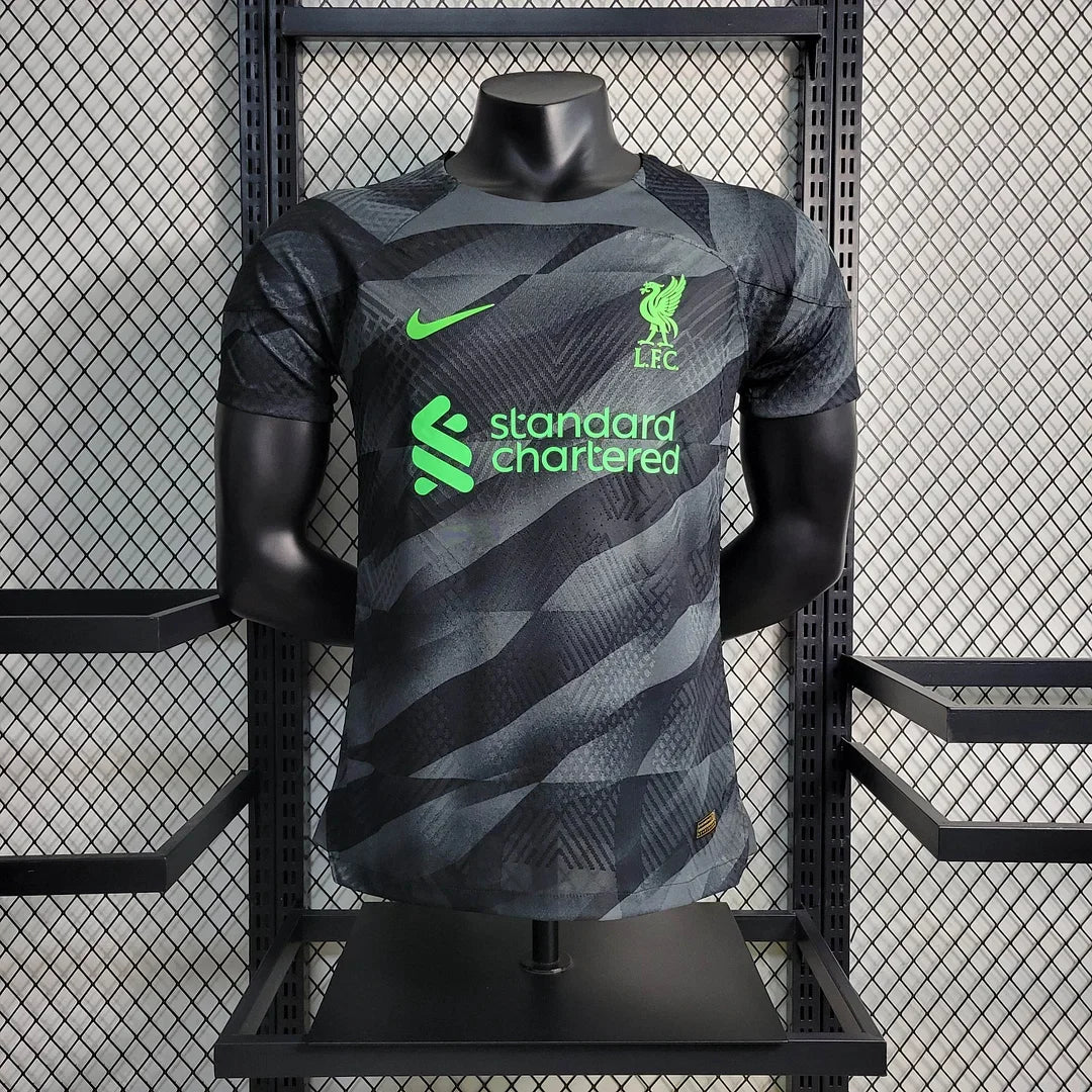 2023/2024 Liverpool Goalkeeper Black Football Shirt - Player Version
