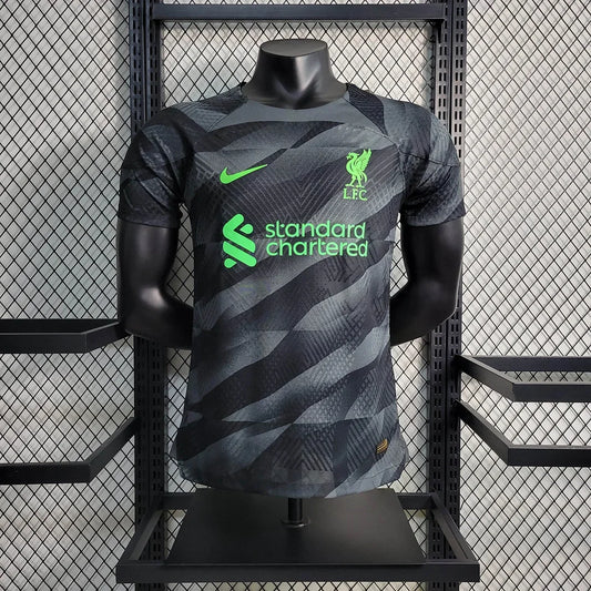 2023/2024 Liverpool Goalkeeper Black Football Shirt - Player Version