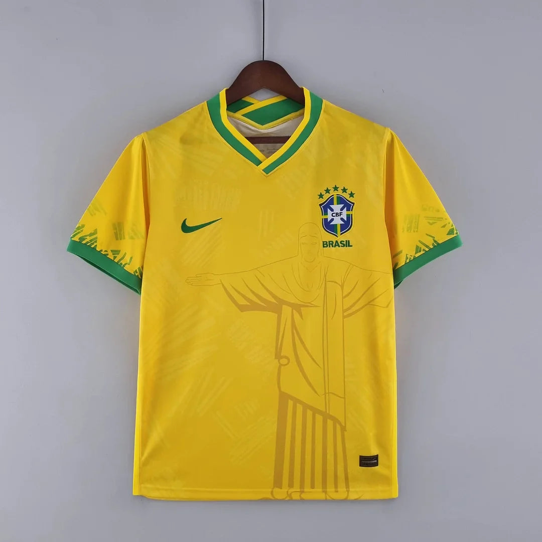 2022 Brazil Classic Yellow Football Shirt