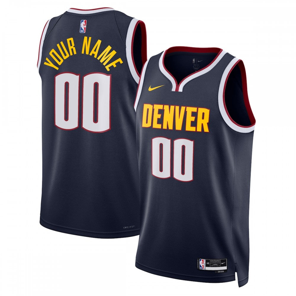 Denver Nuggets Nike 2021/22 Swingman Custom Jersey - Icon Edition - Navy