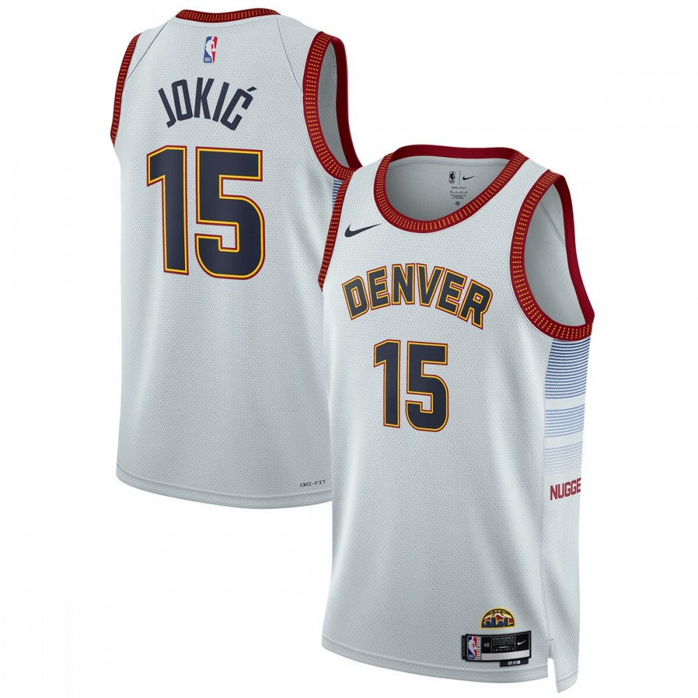 Denver Nuggets Nike Unisex 2022/23 Swingman Custom Jersey - City Edition - Gray