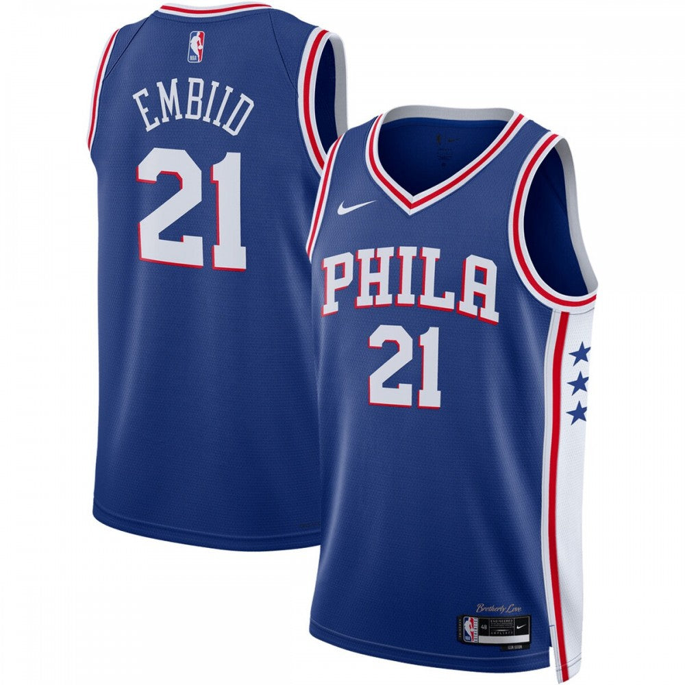 Philadelphia 76ers Nike Unisex 2022/23 Swingman Custom Jersey Royal - Icon Edition