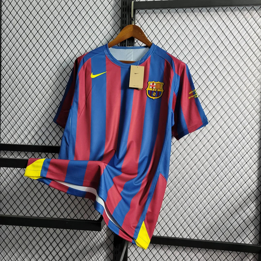 2005/2006 Retro Barcelona Home Football Shirt UEFA Champions League