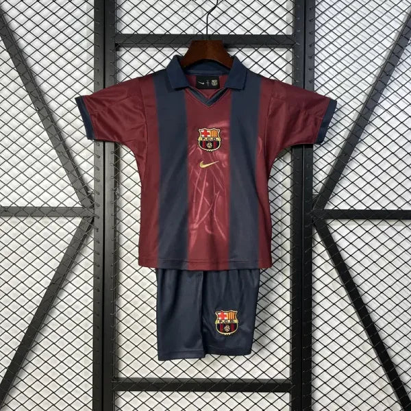Barcelona x Travis Scott Retro 2000/01 Home Skeleton Football Shirt Kids Size