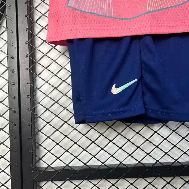 2025/2026 Barcelona Special Edition Pink Football Shirt Kids Size