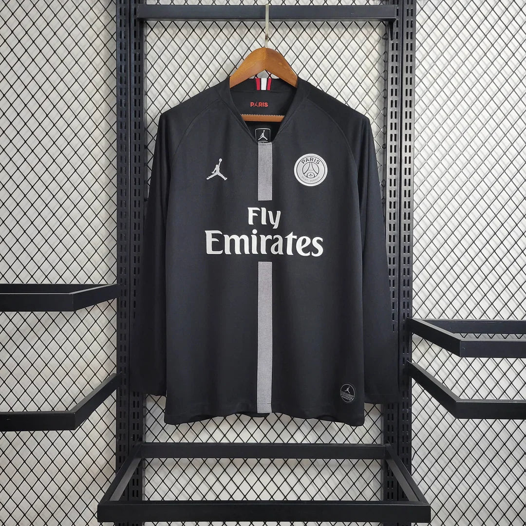 2018/2019 Retro Long Sleeve Paris Saint-Germain Home Football Shirt