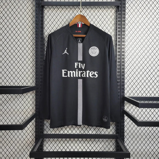2018/2019 Retro Long Sleeve Paris Saint-Germain Home Football Shirt